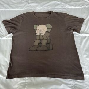 Kaws Uniqlo Brown Graphic T-Shirt
